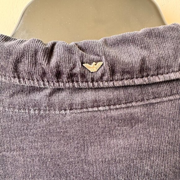 Vintage Armani Jeans Corduroy Long Sleeve Shirt Jacket Dark Navy Unisex - Picture 5 of 11